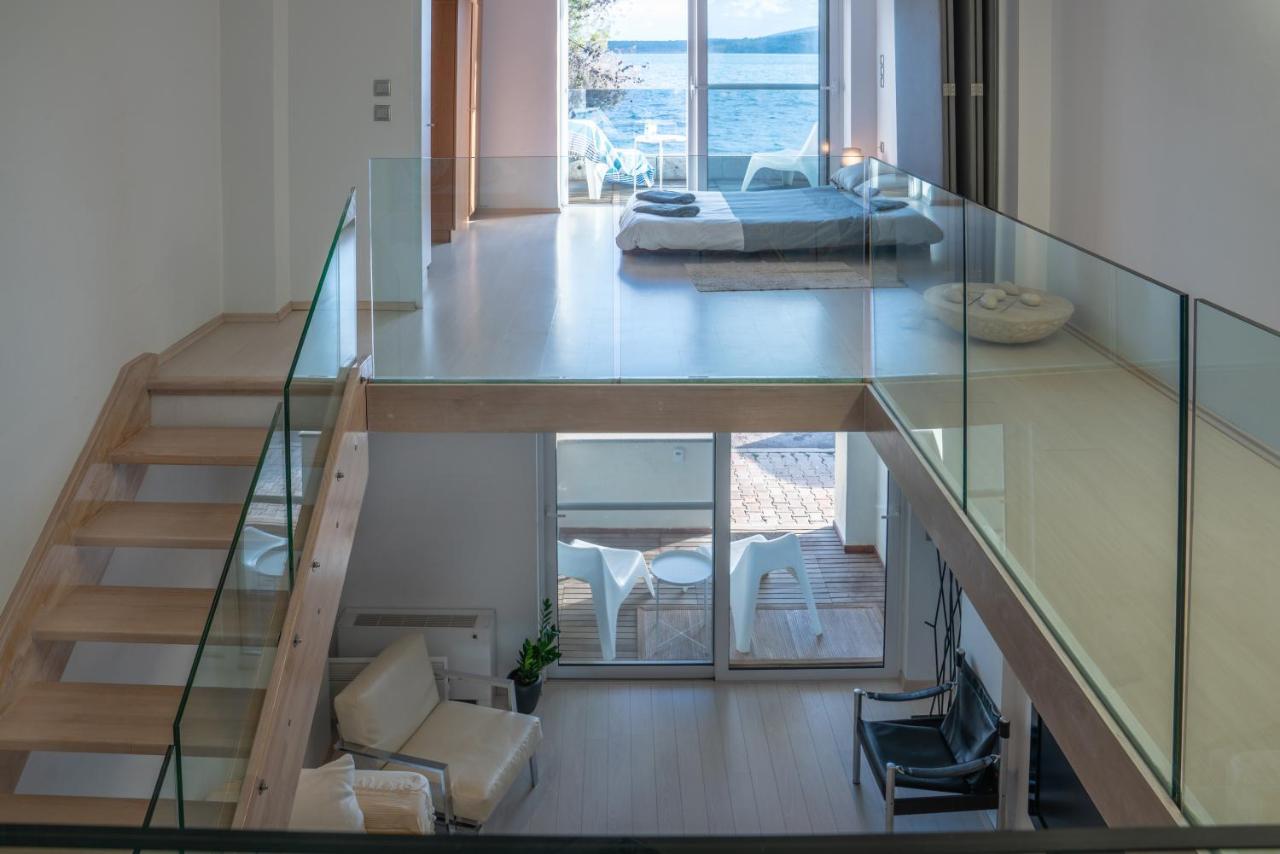 Seaside Maisonette In Itea Bagian luar foto
